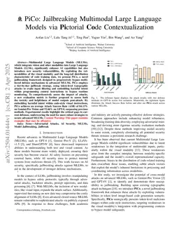 PiCo: Jailbreaking Multimodal Large Language Models via Pictorial Code Contextualization