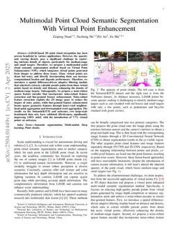 Multimodal Point Cloud Semantic Segmentation With Virtual Point Enhancement