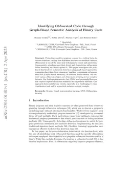 Identifying Obfuscated Code through Graph-Based Semantic Analysis of Binary Code