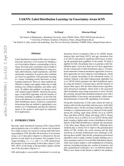 UAKNN: Label Distribution Learning via Uncertainty-Aware KNN