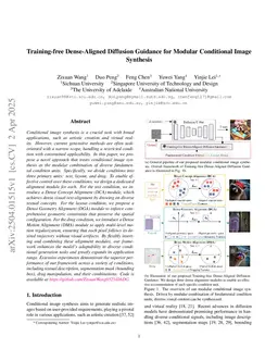 Training-free Dense-Aligned Diffusion Guidance for Modular Conditional Image Synthesis