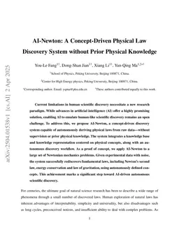 AI-Newton: A Concept-Driven Physical Law Discovery System without Prior Physical Knowledge
