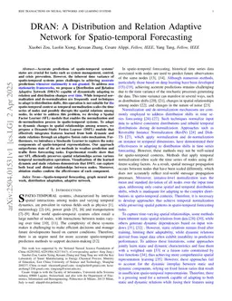 DRAN: A Distribution and Relation Adaptive Network for Spatio-temporal Forecasting