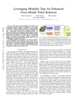 Leveraging Modality Tags for Enhanced Cross-Modal Video Retrieval