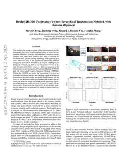 Bridge 2D-3D: Uncertainty-aware Hierarchical Registration Network with Domain Alignment