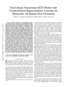 Dual-stream Transformer-GCN Model with Contextualized Representations Learning for Monocular 3D Human Pose Estimation