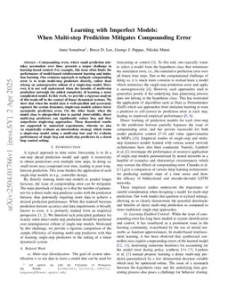 Learning with Imperfect Models: When Multi-step Prediction Mitigates Compounding Error