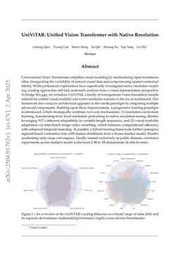 UniViTAR: Unified Vision Transformer with Native Resolution