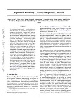 PaperBench: Evaluating AI's Ability to Replicate AI Research