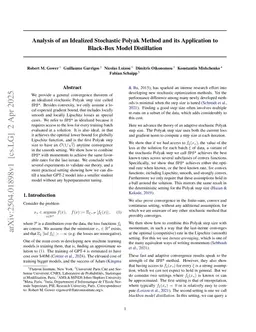 Analysis of an Idealized Stochastic Polyak Method and its Application to Black-Box Model Distillation