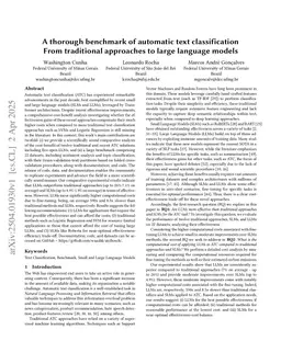A thorough benchmark of automatic text classification: From traditional approaches to large language models