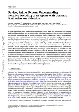 On the Role of Feedback in Test-Time Scaling of Agentic AI Workflows