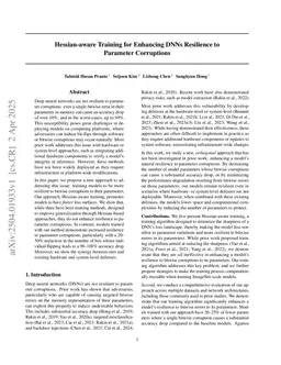 Hessian-aware Training for Enhancing DNNs Resilience to Parameter Corruptions