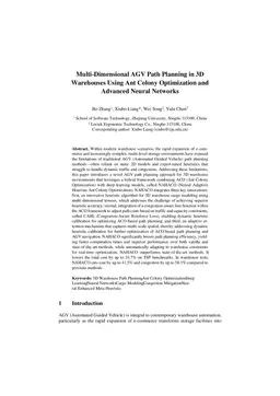 Multi-Dimensional AGV Path Planning in 3D Warehouses Using Ant Colony Optimization and Advanced Neural Networks