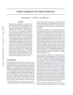 Antithetic Sampling for Top-k Shapley Identification