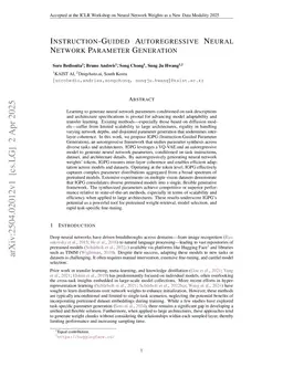 Instruction-Guided Autoregressive Neural Network Parameter Generation