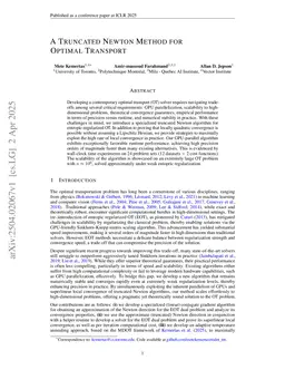 A Truncated Newton Method for Optimal Transport