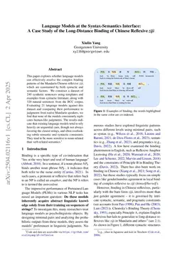 Language Models at the Syntax-Semantics Interface: A Case Study of the Long-Distance Binding of Chinese Reflexive ziji