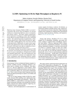 LLMPi: Optimizing LLMs for High-Throughput on Raspberry Pi