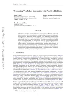 Overcoming Vocabulary Constraints with Pixel-level Fallback