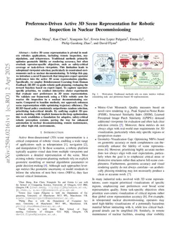 Preference-Driven Active 3D Scene Representation for Robotic Inspection in Nuclear Decommissioning