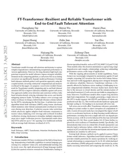 FT-Transformer: Resilient and Reliable Transformer with End-to-End Fault Tolerant Attention
