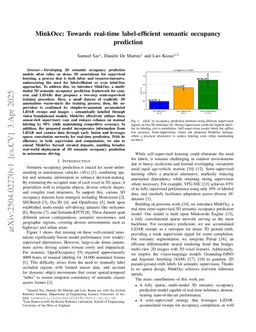 MinkOcc: Towards real-time label-efficient semantic occupancy prediction