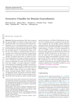 Generative Classifier for Domain Generalization