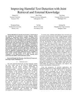 Improving Harmful Text Detection with Joint Retrieval and External Knowledge