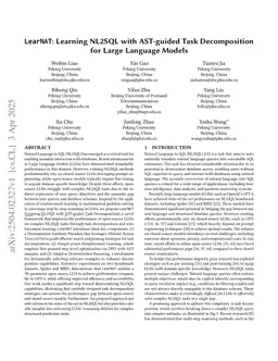 LearNAT: Learning NL2SQL with AST-guided Task Decomposition for Large Language Models
