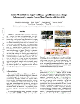 SemiISP/SemiIE: Semi-Supervised Image Signal Processor and Image Enhancement Leveraging One-to-Many Mapping sRGB-to-RAW