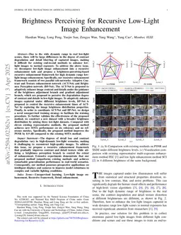 Brightness Perceiving for Recursive Low-Light Image Enhancement