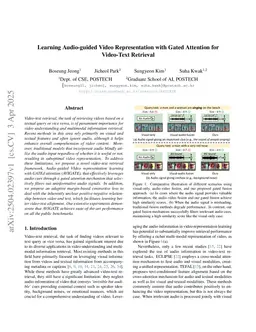 Learning Audio-guided Video Representation with Gated Attention for Video-Text Retrieval