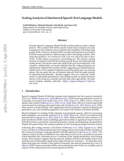 Scaling Analysis of Interleaved Speech-Text Language Models