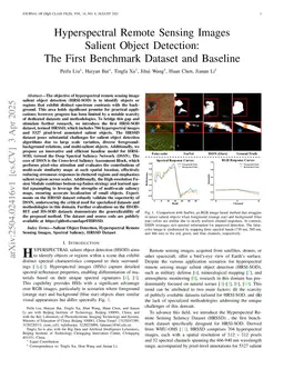 Hyperspectral Remote Sensing Images Salient Object Detection: The First Benchmark Dataset and Baseline