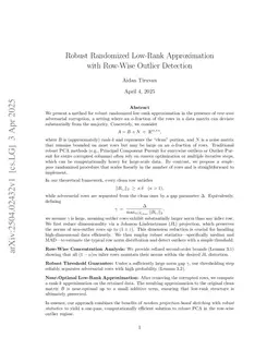 Robust Randomized Low-Rank Approximation with Row-Wise Outlier Detection