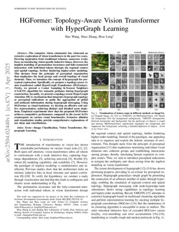 HGFormer: Topology-Aware Vision Transformer with HyperGraph Learning