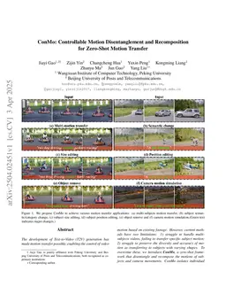 ConMo: Controllable Motion Disentanglement and Recomposition for Zero-Shot Motion Transfer