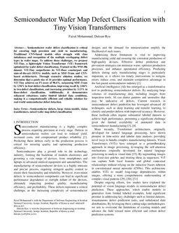 Semiconductor Wafer Map Defect Classification with Tiny Vision Transformers