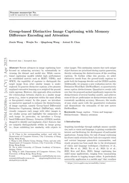 Group-based Distinctive Image Captioning with Memory Difference Encoding and Attention