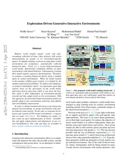 Exploration-Driven Generative Interactive Environments