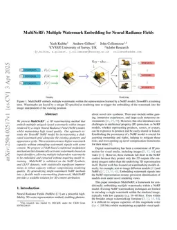 MultiNeRF: Multiple Watermark Embedding for Neural Radiance Fields