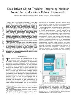 Data-Driven Object Tracking: Integrating Modular Neural Networks into a Kalman Framework