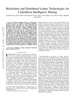 Blockchain and Distributed Ledger Technologies for Cyberthreat Intelligence Sharing