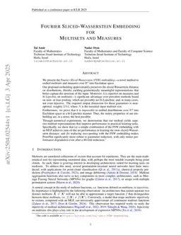 Fourier Sliced-Wasserstein Embedding for Multisets and Measures