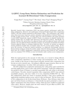 L-LBVC: Long-Term Motion Estimation and Prediction for Learned Bi-Directional Video Compression