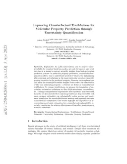 Improving Counterfactual Truthfulness for Molecular Property Prediction through Uncertainty Quantification