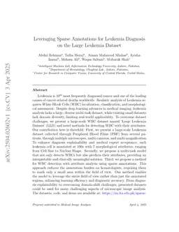 Leveraging Sparse Annotations for Leukemia Diagnosis on the Large Leukemia Dataset