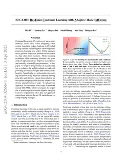 BECAME: BayEsian Continual Learning with Adaptive Model MErging