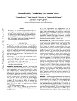 Compositionality Unlocks Deep Interpretable Models